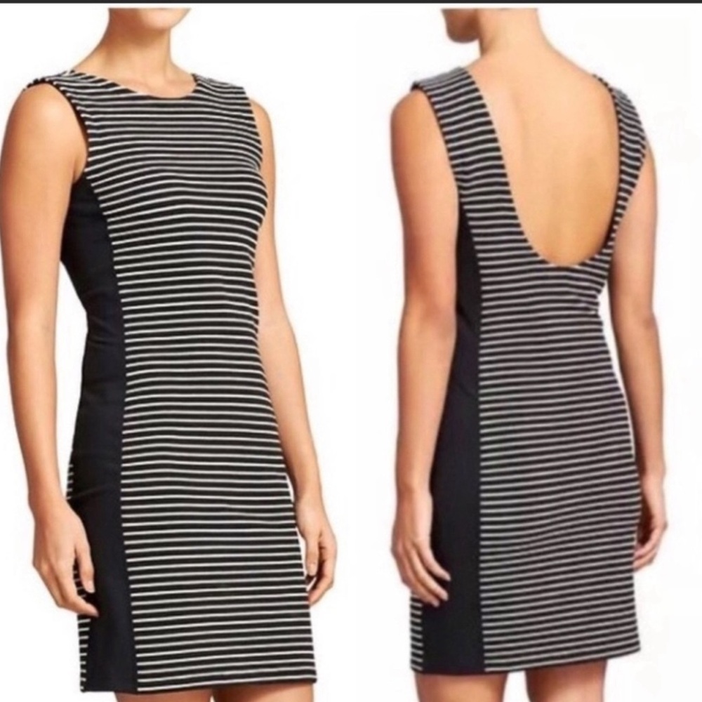 Athleta Mala Tank Striped Scooped Back Mini Dress Sz XS